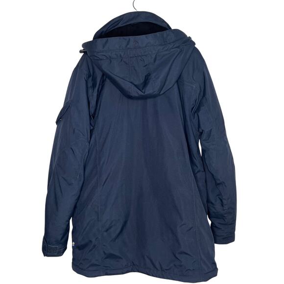 Fjallraven Yupik Parka Full Zip Outdoor Hooded Jacket Navy Blue Men's Size Large - Picture 10 of 11